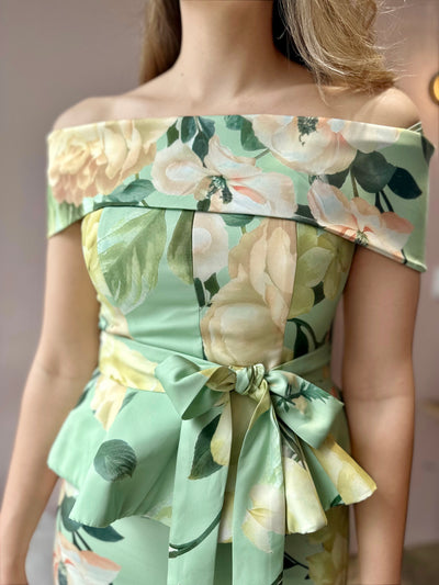 Floral print verde